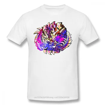 Magnamalo Tiskanja Bombaža T-Shirt Monster Hunter Fantasy-tematskih Ukrepanje Vlogo, igranje Igre Za Moške, Modni Ulične