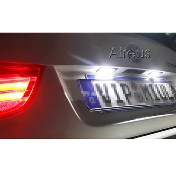 Atreus Avtomobilski LED Osvetlitev registrske Tablice 12VFor BMW Mini Cooper S R50 R52 R53 Pribor 2X Bela SMD LED Število Ploščo Sijalka Kit