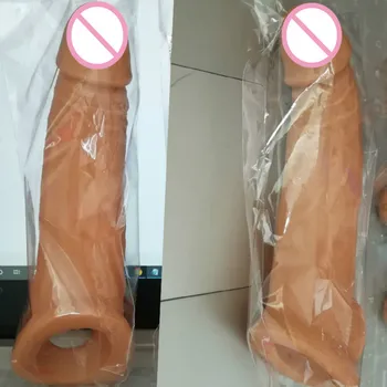 Realističen Penis Extender Penis Širitve Rokav Širitve Kondomi Penis Rokav Seks Rokav Zamudo Kondomi Odraslih Igrač Za Moške