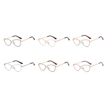 Peekaboo retro kovinskih očal okvir mačka oči zlato, srebro pribor ženski recept očala za ženske optični jasno objektiv