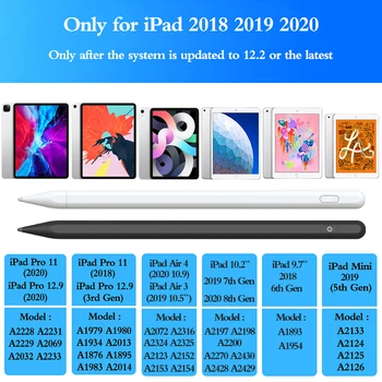 Za iPad Svinčnik Za iPad 10.2 2019 Zraka 3 10.5 Mini 5 Dotik, Pisalo za 9,7 6. leta 2018 Pro 11 za 12,9 2020 za Apple Svinčnik 1 2