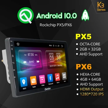 Ownice k3 k5 k6 Vrtljiv 1280*720 Android 10.0 avtoradio 2 Din Stereo Sprejemnik GPS 4G DSP 360 Panorama Optični Univerzalni Predvajalnik
