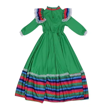 Svetla In Barvita Tradicionalni Mehiški Ljudsko Plesno Obleko Za Fazo Delovanja Deklice Vrtec