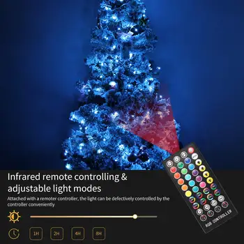 Božič Niz LED RGB Svetlobe Pravljice Svetlobe, USB, WIFI, Bluetooth, Daljinski upravljalnik Za Alexa / googlova Domača stran Božično Dekoracijo Doma