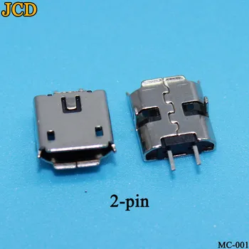 JCD 50pcs Micro USB 2pin B tip Ženski Konektor Za Mobilni Telefon Mikro USB Priključek Priključek 2 pin priključek za polnilnik