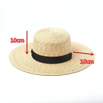 01901-hh7270 novo poletje naravne trave ročno črnega traku fedoras skp moški ženske počitnice prosti čas na plaži klobuk