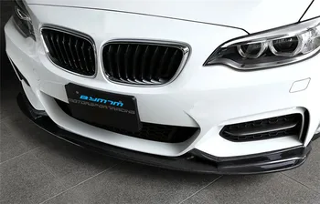 3 D Slog Ogljikovih vlaken Spredaj Ustnice, Primerna Za BMW 2-Serija 218i 220i F22 M-Sport