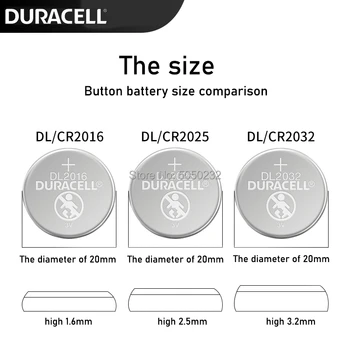 8PCS Original za DURACELL CR2032 Gumb Celice, Baterije, Litijeve Baterije 3V za Gledanje Igrače Računalnik, Kalkulator Nadzor DL/CR 2032