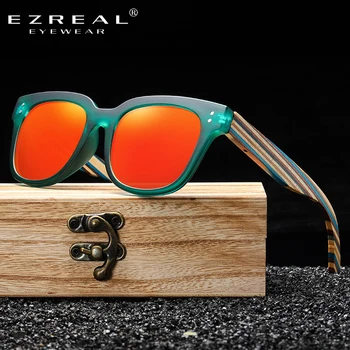 EZREAL OBLIKOVANJE Naravnih Ročno izdelanih Lesenih sončna Očala Moških sončna Očala Ženske, blagovno Znamko, Design, Prvotno Barvo Očal Oculo S5089