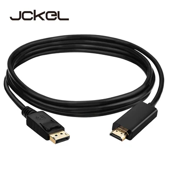JCKEL 1,8 m 1080P DisplayPort 1.4 Kabel DP za HDMI Aktivno Adapter Display Port na HDMI Zlato Priključka, Pretvornik Kabel za Dell