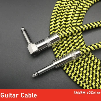 Električne Kitare Kabel 3m, 5m Anti-motnje Akustične Kitare, Bas, Ukulele Kabel Krpo Kabel za Kitare Dodatki