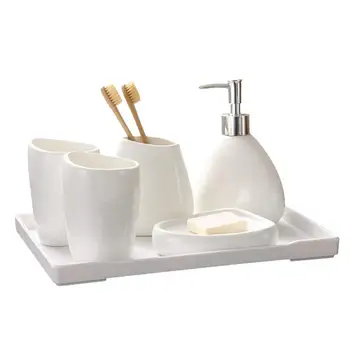Preprosto neumna bele keramike, Kopalniške Opreme Komplet kopalnica šest sklopov pranje določa suite kopalnica Keramika pranje material