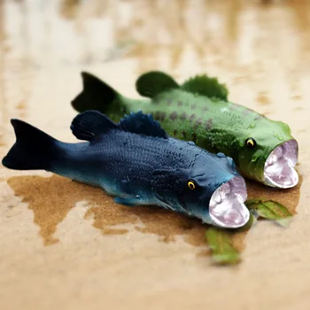 Largemouth Bas Plastični Model Igrače Ribe Živali Spoznavanja Figuric Otroci