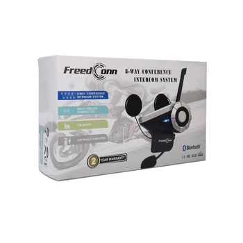 FreedConn T-Rex Motocikel Bluetooth Skupine Interkom Čelada Slušalke 1500M 8 Kolesarji Brezžični Komunikator z FM podporo +L3 Kit