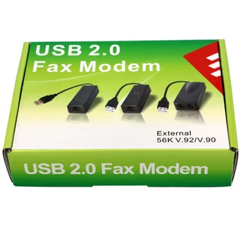 USB Modem Zunanja 56K Podatkov V9.0 2 Dual RJ11 Vrata Usb zunanji Dial Up Glas faks za PC Win7/8 Ethernet Telefon Brezplačna Dostava