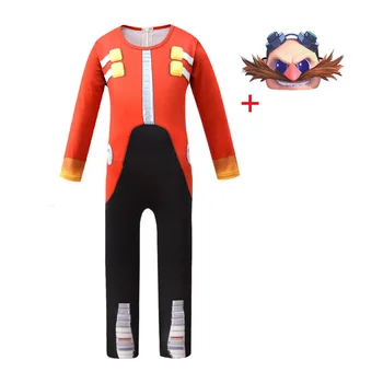 Modra/črna Sonic Hedgehog Kostum Otrok Igra Lik Cosplay Halloween Kostumi Za Otroke Maska/Headdress