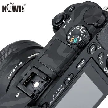Fotoaparat Telo Nalepke Anti-Scratch Kritje Zaščitnik Film Komplet za Sony Alpha A6000 + SELP1650 16-50mm Objektiv - 3M Nalepke, Siva, Črna