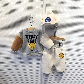 Otroci Debel Plašč 2020 Nove Zimske Blagovne Znamke Bebe Boys Girls Srčkan Risanka Tiskanja Toplo Jakno Baby Otrok Bombaž Outwear Oblačila