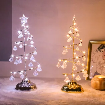 2 Barvi Topla Svetloba Hladno Svetlobo Počitnice Dekoracijo Kristalno Božično Drevo Lučka Tabela Svetlobe Dekorativna Luč Božična Darila
