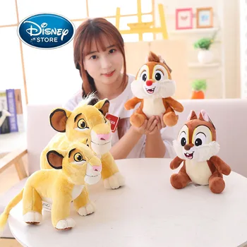 Resnično Disney 33 CM Levji Kralj Simba Plišastih Igrač Anime Risanke Chipmunk Čip Dale Mehko Polnjene Živali Lutka Otrok Dekle Darilo