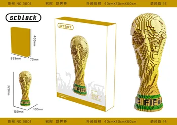 3500+ kos 9001 Novi Diamant Majhnih Delcev, gradnikov Igrače za Otroke Svetovni Nogometni Pokal Soccer Hercules Pokal