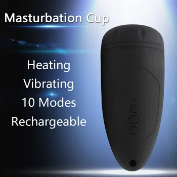 Ogrevanje z vibriranjem Moški Masturbator Pokal za Moške Realistična Vagina Pravi Muco Sex Igrače za Človeka Gay Odraslih Erotično Sex Machine Shop