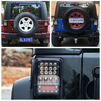 Za Jeep Wrangler JK 2&4 Vrata 2007-2017 DOT LED Rep Luči, ZDA/EU edition reverser zavore, obrnite signalna luč Zadaj Sklopi