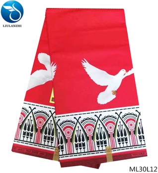 LIULANZHI afriške vosek tkanine rdeče ankara pravi vosek tkanine za obleko Nov prihod bombaž batik tkanine 6yards ML30L11-ML30L28