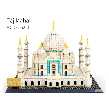 Velika Taj Mahal Izgradnjo modelov Svetovno Znanih Krajev Arhitekture Opeke Otrok za Izobraževanje DIY Legoings Stavbe Igrače Darilo