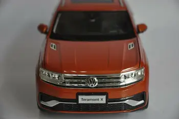 1:18 Diecast Model za Volkswagen VW Teramont X Atlas 2019 Oranžna Velik SUV Zlitine Igrača Avto Miniaturni Zbirka Darila