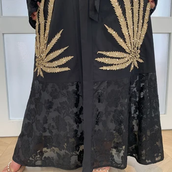 Abaya Muslimanske Ženske Vezenje Beading Ramadana Islamske Odprite Kimono Luksuzni Stranka Obleko Večer Maxi Haljo Mozaik Turški Dubaj