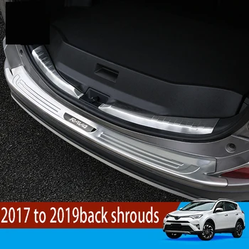 Za Toyota RAV4 2017 2019 Avto Styling iz Nerjavečega Jekla Zadnji Odbijač Polico Prtljažnik Vrata Polico Kritje Nalepka
