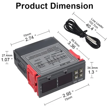 Za Stc-3018 Digitalni Temperatura Vlažnost Meter 110-220V 10A Termostat Dual Display Termometer, Higrometer Krmilnik Adjustabl