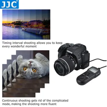 JJC Intervalometer Timer Daljinski upravljalnik Krmilnika Sprostitev Zaklopa za Canon EOS R5 R6 850D 750D 700D 90D 80D 70 D 5D Mark II III