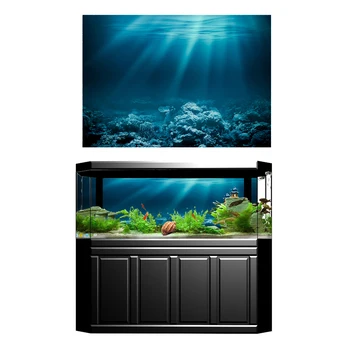 Enostranski Lepilni Akvarij Ozadje Ozadje Fish Tank Plazilcev Terarija Vivarium Ozadje Dekor - Podmorskega Sveta