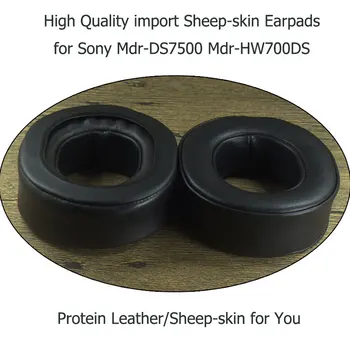 1 Par Jagnječje Pravega Usnja Mehke Ušesne Blazinice Blazine Earpads Pena za Sony MDR-DS7500 MDR-HW700DS Slušalke
