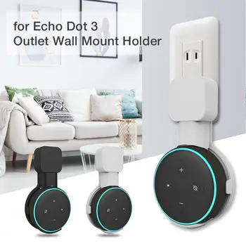 Vtičnice Wall Mount Držalo za Echo Dot 3 Prihranek Prostora Stojalo za Pametni Dom Zvočniki z Kabel Ureditev Visoke Kakovosti