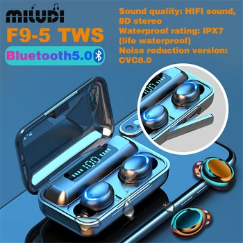 F9-5 TWS Bluetooth Slušalke Ipx7 Glasbe ročaji očal 8D Stereo Surround Zvok Šport Čepkov Poslovnih Slušalke delujejo na Pametnih telefonih