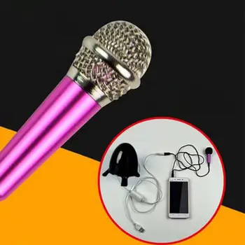 Mini KTV Mikrofon za Mobilni Telefon, Prenosni 3,5 mm Stereo Studio Mikrofon Karaoke Prenosni RAČUNALNIK Desktop 5.5 cm*1,8 cm majhnosti Mike