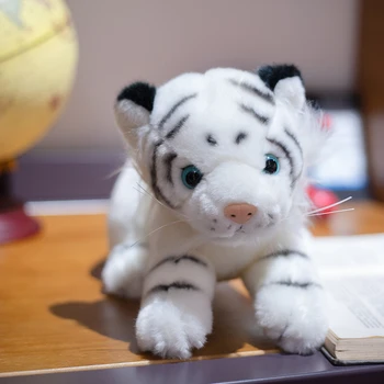 Ustvarjalne simulacije Tiger Plišastih igrač lutka srčkan lutka, lutka white tiger blazino otrok darilo za rojstni dan dekle