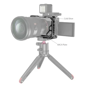 SmallRig DSLR Fotoaparat Kletko za Sony A7C Stanovanj Primeru Hladno Čevelj 1/4