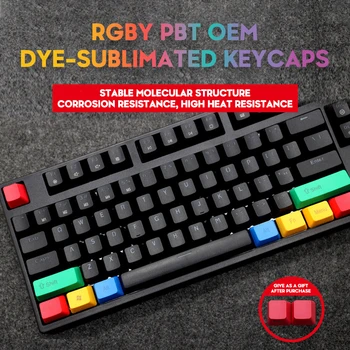 PBT Mehanske Tipkovnice Keycaps OEM Profil RGBY 12 Tipke Za Češnja GK61 Anne Pro 2 SK61 PC Gamer