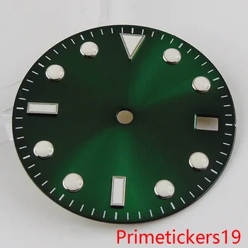 28.5 mm visoke kakovosti črna/modra/bela sterilne watch izbiranje datum okno, primerni za NH35 avtomatsko gibanje