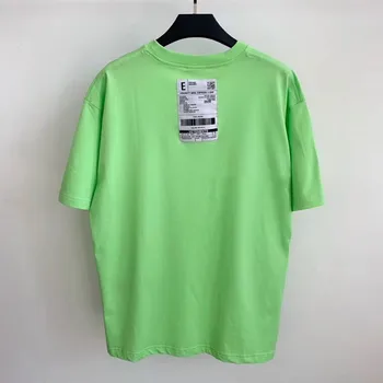 Zelena Vetements majica s kratkimi rokavi Moški Ženske 1:1 Visoke kakovosti Velike oznako Vetements Tees Vetements t-majice
