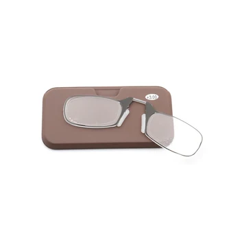 Ženske Nos Posnetek Branje Očala za moške 1.0 1.5 2.0 2.5 3.0 bralnik roza, rjava Lahki moda Pince Nez obravnavi očala