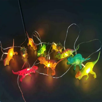 10 LED Dinozaver Niz Luči za Otroke Božič Pravljica Luči otroški Sobi Luči Otrok Darilo Počitnice za Dekoracijo