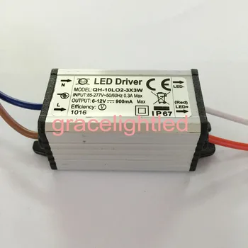 2pcs Nepremočljiva Napajanje AC 110 220V LED Driver 2-3x3W 10W 900mA za 10 w High power led luči