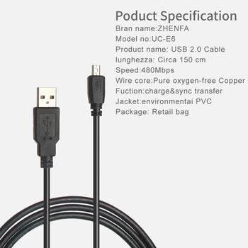 Zhenfa USB Kabel za PENTAX Kamer K10D in K20D K30D K100D K110D K200D K2000 K-m,Km K-R,Kr K-X,Kx K-5,K5 K-7,K7 K-30,K30