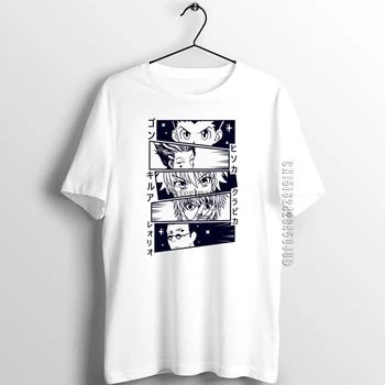 Moška Majica s kratkimi rokavi Hunter X Hunter Killua in Prijatelji Super Umetnine T-majice Homme Grafični Vrhovi & Tees O-Vratu Camiseta