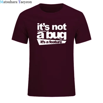 Novo Bombaž Unisex Majica s kratkimi rokavi moški Ne gre za Napako, To je Funkcija tshirt Razvijalec Šala Coder Programer Spletnih zabavne majice Tee